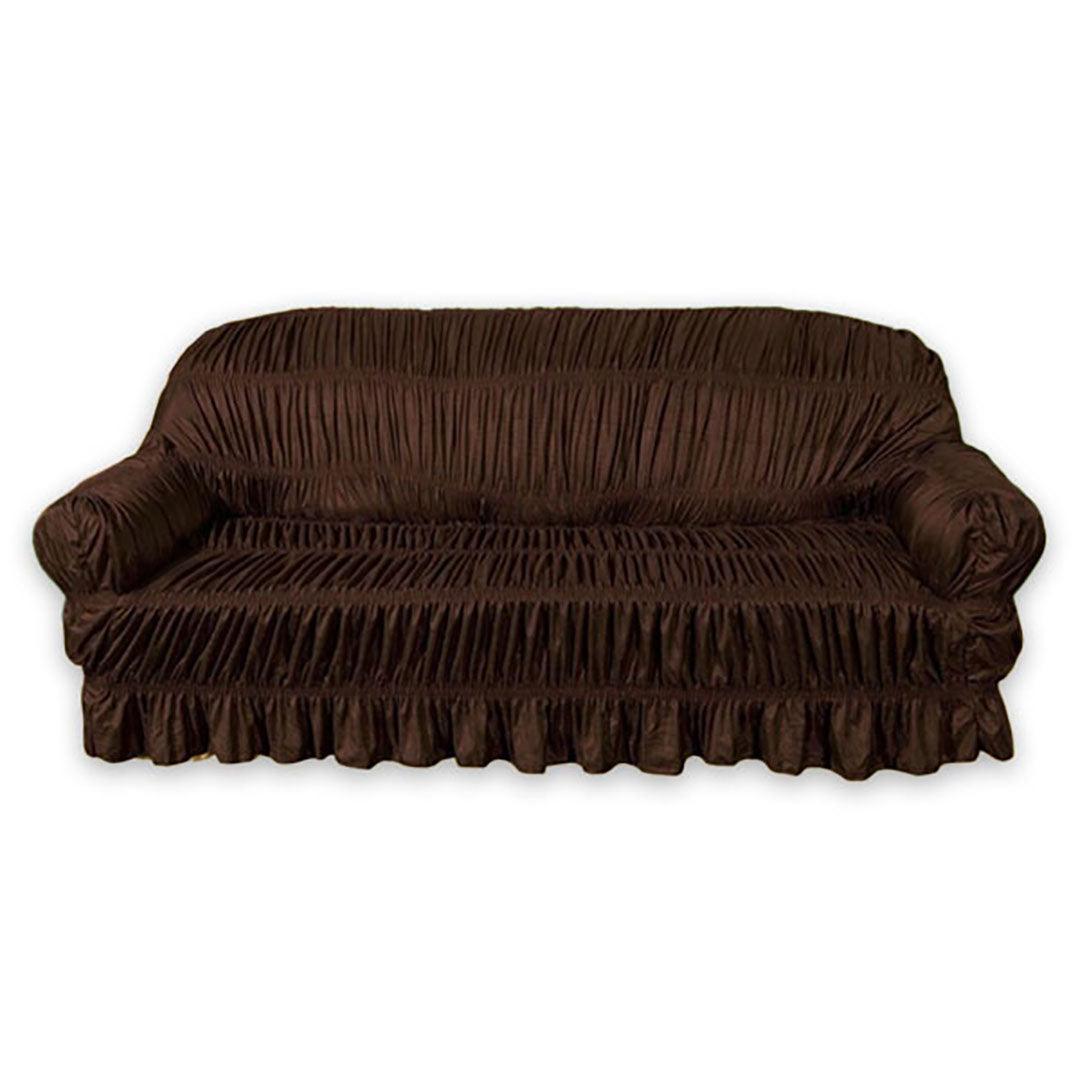 Twill Jersey Sofa Cover-Dark Brown