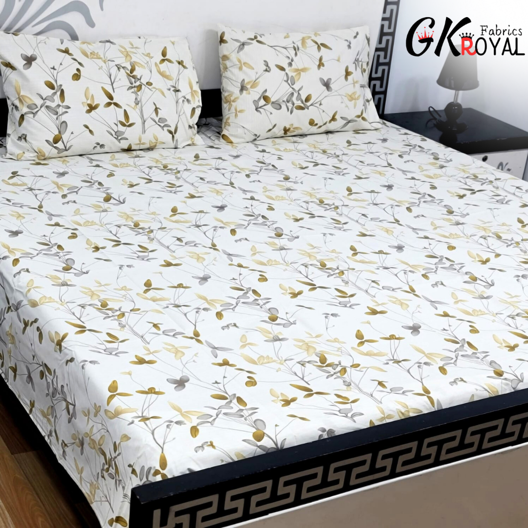 Pure Cotton Bedsheet - 3 Pcs | CB-103