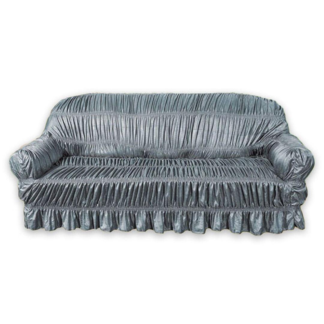 Twill Jersey Sofa Cover-Silver