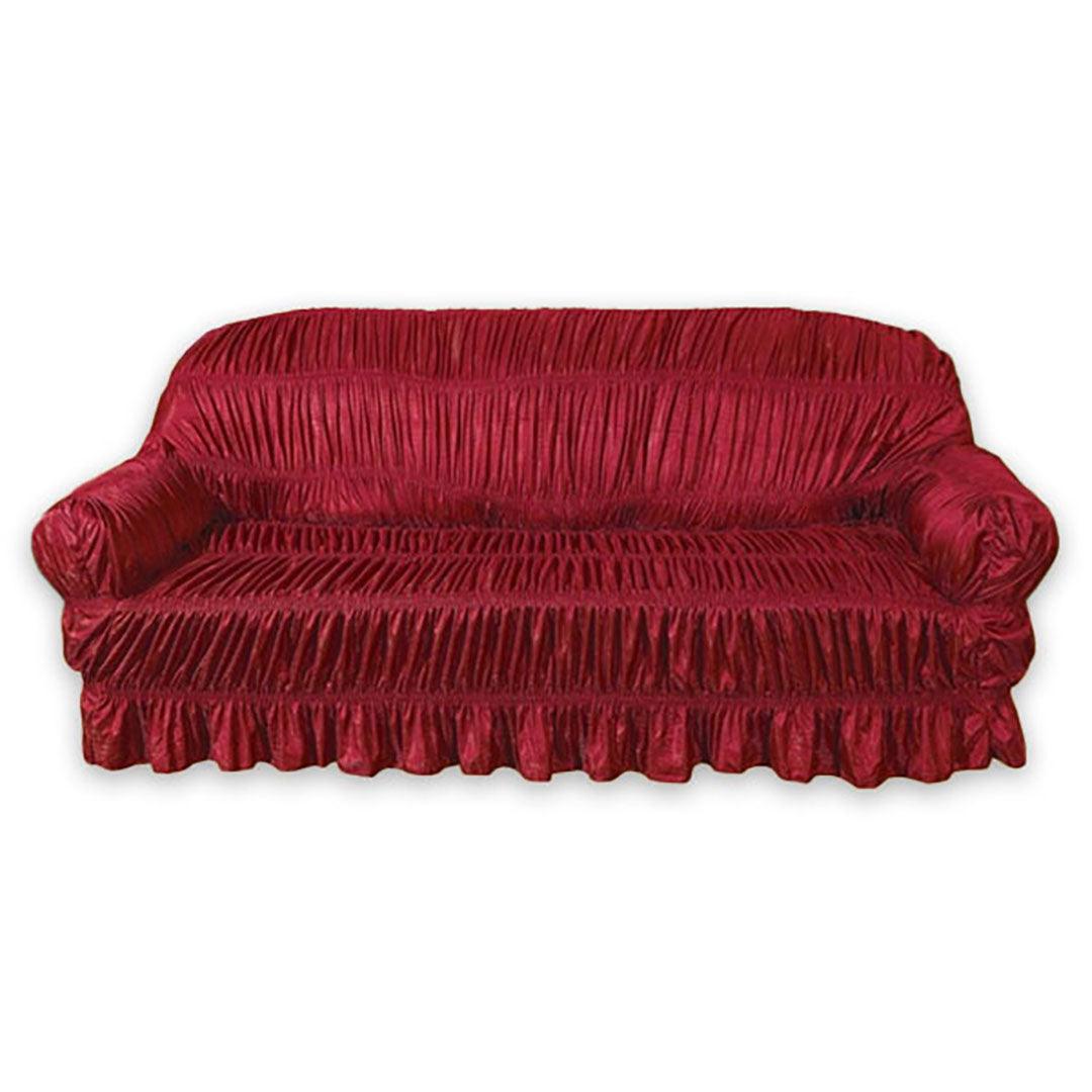 Twill Jersey Sofa Cover-Maroon
