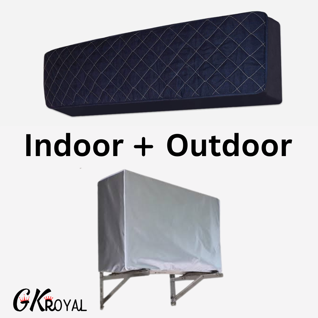 Quilted AC Cover - Dark Blue