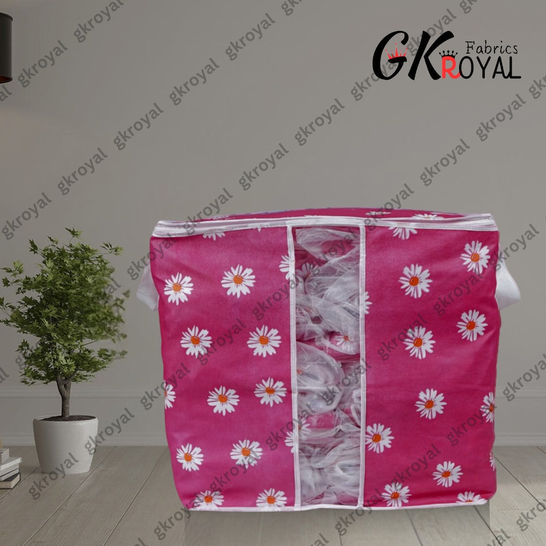 Durable Non-Woven Storage Organizer – Floral Design