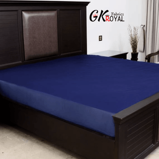 Terry 100% Waterproof Fitted Mattress Protector In Blue Color