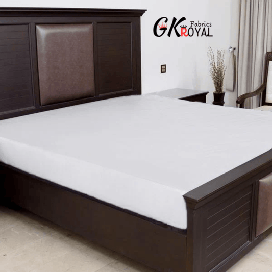 Terry 100% Waterproof Fitted Mattress Protector In White Color